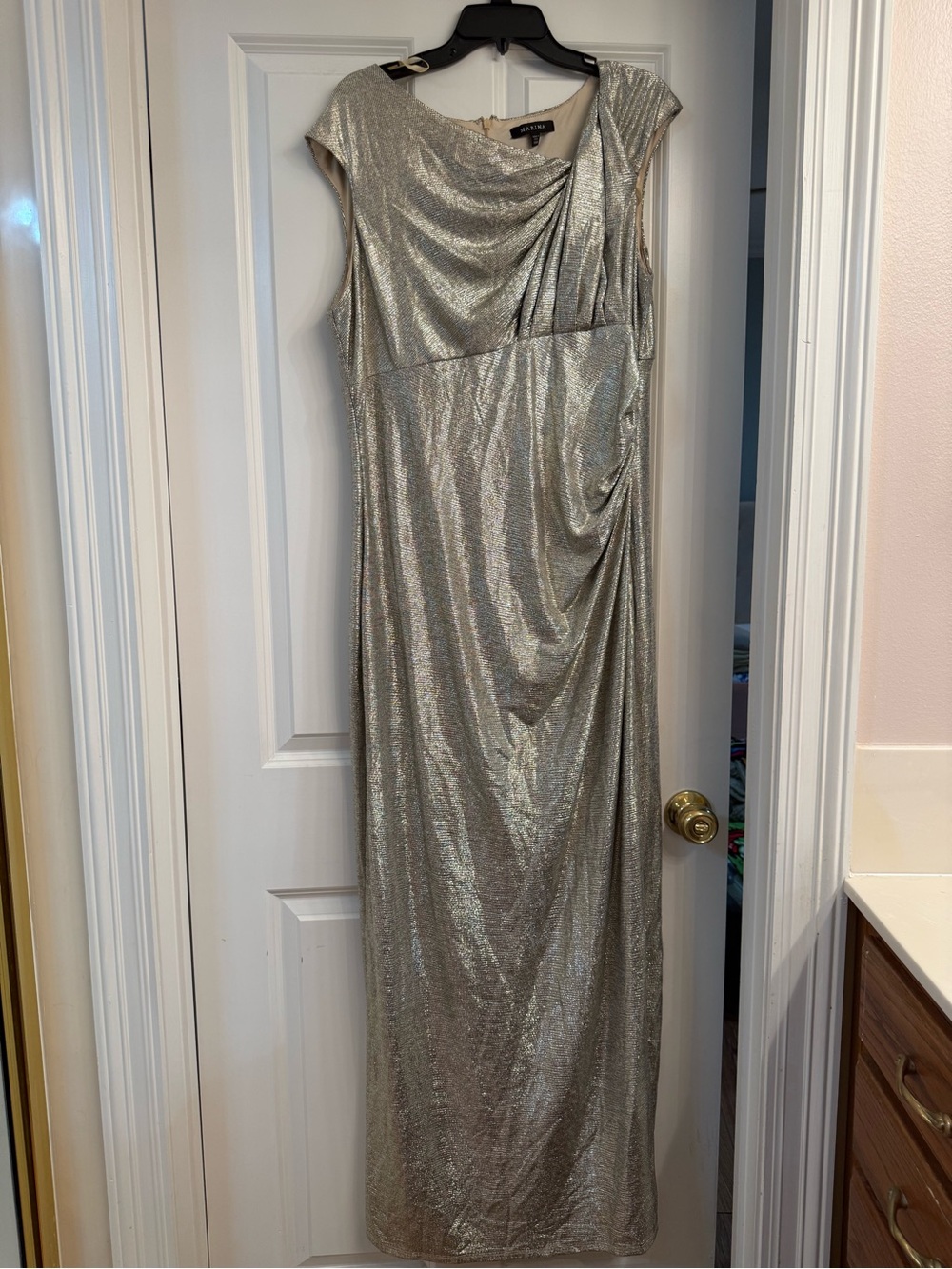Formal Maxi Dress Silver 14W